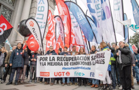 ep archivo   manifestacion del sector bancario para pedir mejoras salariales a 8 de febrero de 2024