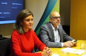 ep archivo   rueda de prensa del presidente de acave jordi marti junto a la gerente catiana tur