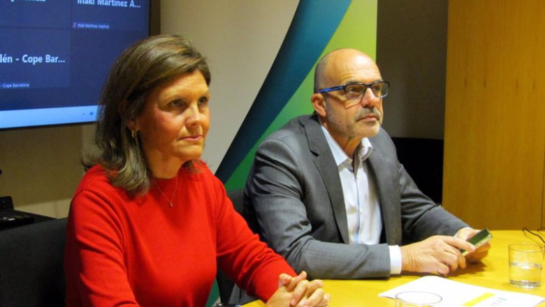 Archivo - Rueda de prensa del presidente de Acave, Jordi Martí, junto a la gerente, Catiana Tur. | EUROPA PRESS - Archivo ep archivo rueda de prensa del presidente de acave jordi marti junto a la gerente catiana tur