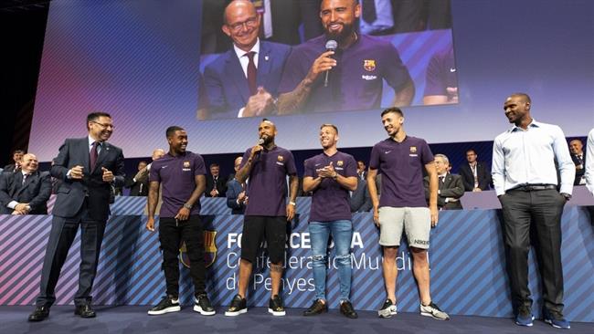 Arthur, Lenglet, Malcom y Arturo Vidal Barcelona | GERMÁN PARRA/FCB ep arthur lenglet malcomarturo vidal barcelona
