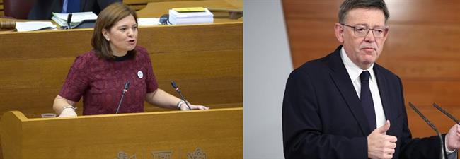 Bonig en el pleno de Les Corts y Puig en imagen de archivo | TWITTER PP CORTS/EUROPA PRESS - Archivo ep bonigplenoles cortspuigimagenarchivo
