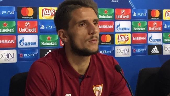 Daniel Carriço en rueda de prensa de la Liga de Campeones | SEVILLA FC ep daniel carrioruedaprensala ligacampeones