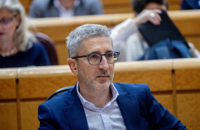 ep el ministro de hacienda arcadi espana durante una sesion plenaria en el senado