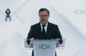 ep el portavoz nacional de vox jose antonio fuster en rueda de prensa tras el accidente ferroviario