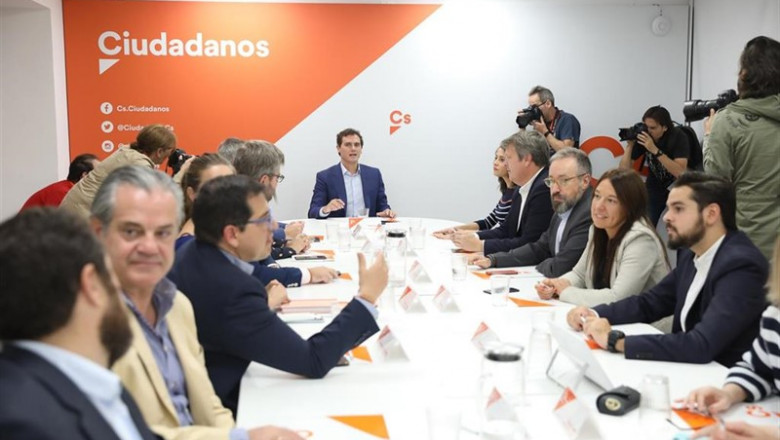 ep el presidente de ciudadanos albert rivera preside una reunion de la ejecutiva permanente en la