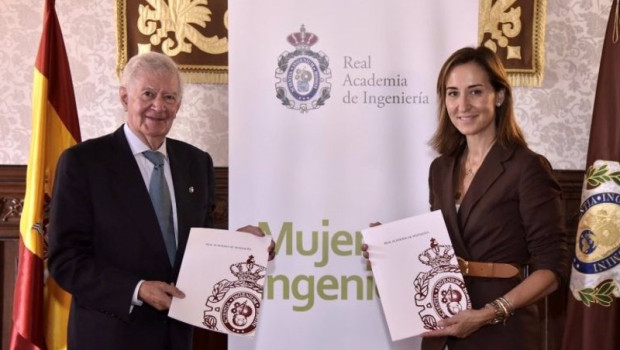 ep el presidente de la real academia de ingenieria antonio colino junto a la presidenta de anci