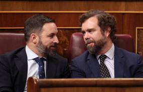 ep el presidente de vox santiago abascal y el portavoz en el congreso de los diputados ivan espinosa