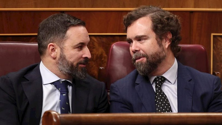 ep el presidente de vox santiago abascal y el portavoz en el congreso de los diputados ivan espinosa