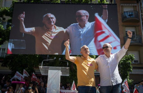ep el secretario general de ugt pepe alvarez i y el de ccoo unai sordo d durante un encuentro
