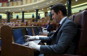 ep el secretario general del pp teodoro garcia egea durante el pleno celebrado este miercoles en el