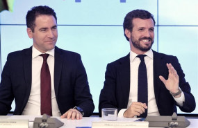 ep i-d el secretario general del partido popular teodoro garcia egea y el presidente del pp pablo