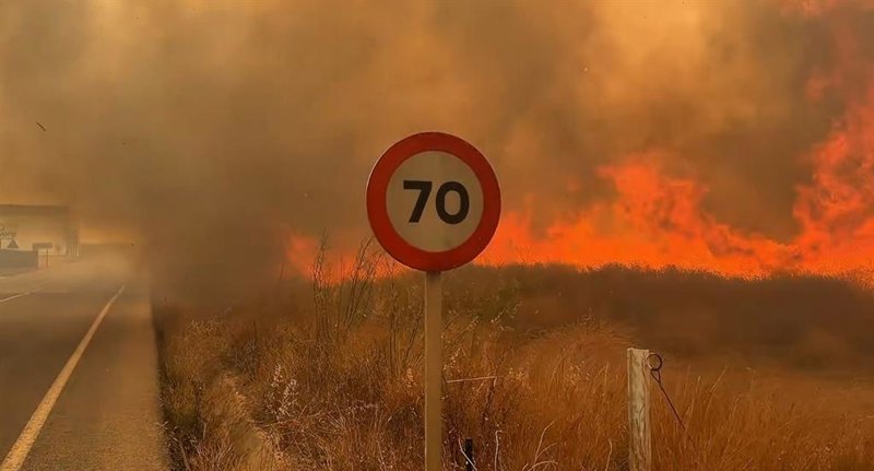 Incendio declarado en la Vall d'Uixó (Castellón). | CONSORCIO BOMBEROS DIPUTACIÓN CASTELLÓN ep incendio declarado en la vall duixo castellon