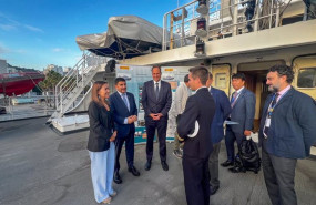 ep la conselleira do mar marta villaverde el delegado del gobierno pedro blanco y el presidente del