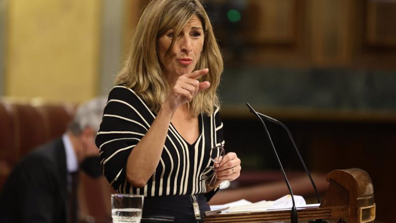 ep la vicepresidenta segunda y ministra de trabajo yolanda diaz interviene en una sesion plenaria en
