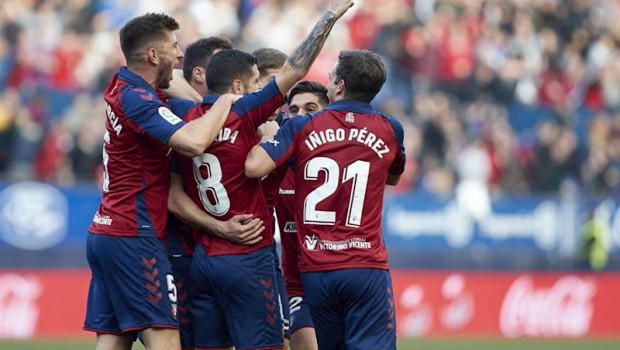 ep los jugadores de osasuna celebran el gol anotado ante el real madrid en el sadar