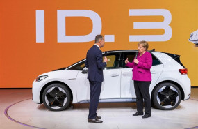 ep main german chancellor angela merkel r welcomed by chairman of the board of management of