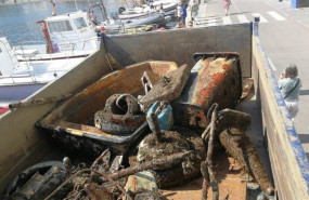 ep residuos retirados en la bahia de cadaques girona por el proyecto libera para conservar las