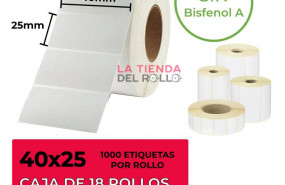 1640725041 rollos etiquetas termicas 40x25 18ud sin bisfenol