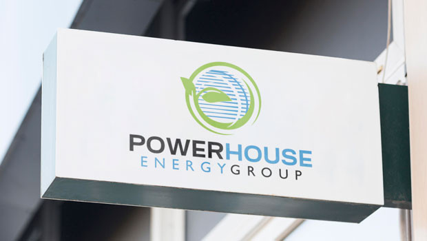 dl powerhouse energy group objetivo power house residuos de plástico a hidrógeno logo de tecnología
