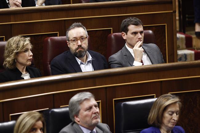 Albert Rivera en el grupo parlamentario de Ciudadanos en el Congreso. | EUROPA PRESS ep albert riveragrupo parlamentariociudadanoscongreso