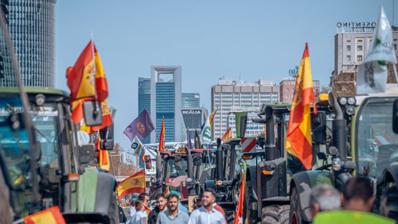 Archivo - Archivo.- Varios tractores durante una protesta en Madrid | Gabriel Luengas - Europa Press - Archivo ep archivo archivo varios tractores durante una protesta en madrid