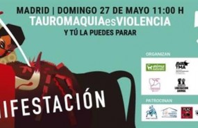 ep cartel manifestacion 27 mayo 2018madridla tauromaquia