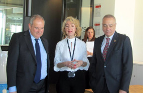 ep el ministro de industria y turismo jordi hereu junto al delegado especial del estado en el