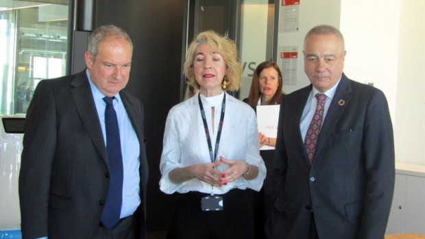 ep el ministro de industria y turismo jordi hereu junto al delegado especial del estado en el