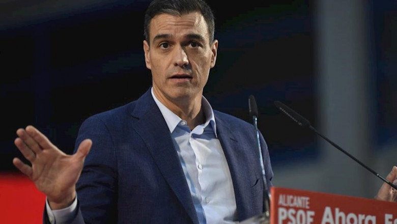 ep el presidente del gobierno en funciones pedro sanchez interviene en un acto del psoe en alicante