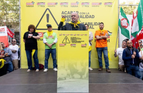 ep el secretario general de ccoo unai sordo ofrece declaraciones durante la concentracion
