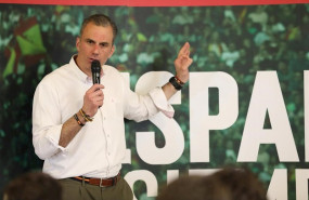 ep el secretario general de vox javier ortega smith en un acto en trigueros huelva