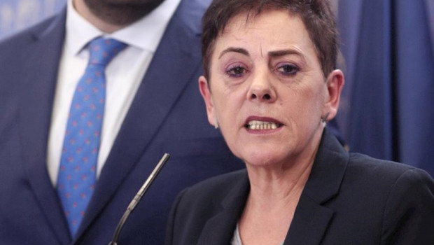 ep la portavoz de eh bildu mertxe aizpurua ofrece una rueda de prensa en el congreso de los