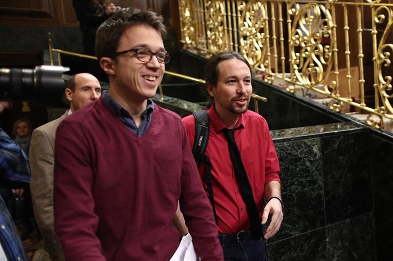 ep pablo iglesias e inigo errejon en el congreso