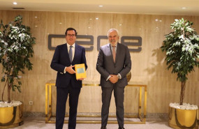 ep presidente de ceoe antonio garamendi y el presidente de lefebvre juan pujol