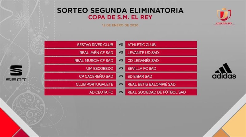 ep sorteo de segunda ronda de la copa del rey