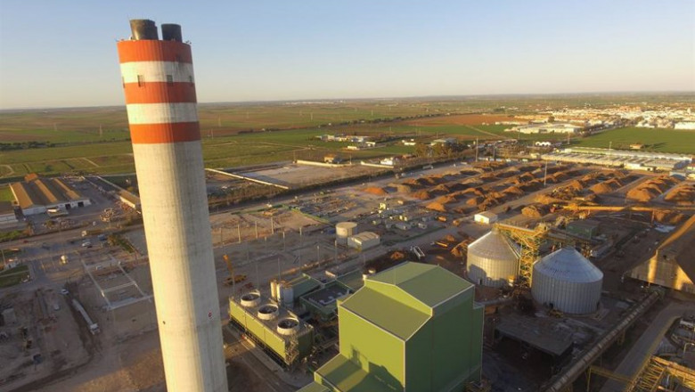 Archivo - Imagen aérea del complejo energético Huelva fondo biomasa. | ENCE - Archivo ep archivo - imagen aerea del complejo energetico huelva fondo biomasa