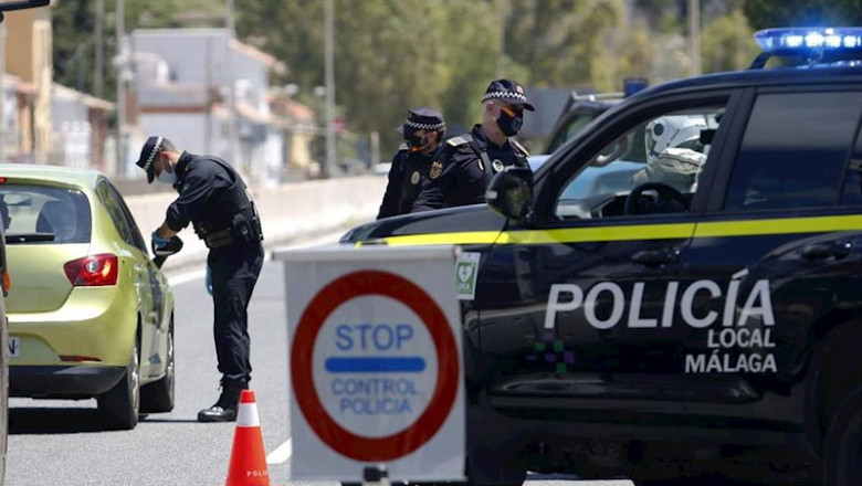 ep control de la policia en malaga por el estado de alarma
