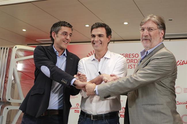 Debate entre Pedro Sánchez, Eduardo Madina y José Antonio Pérez Tapias | EUROPA PRESS ep debatepedro sanchez eduardo madinajose antonio perez tapias