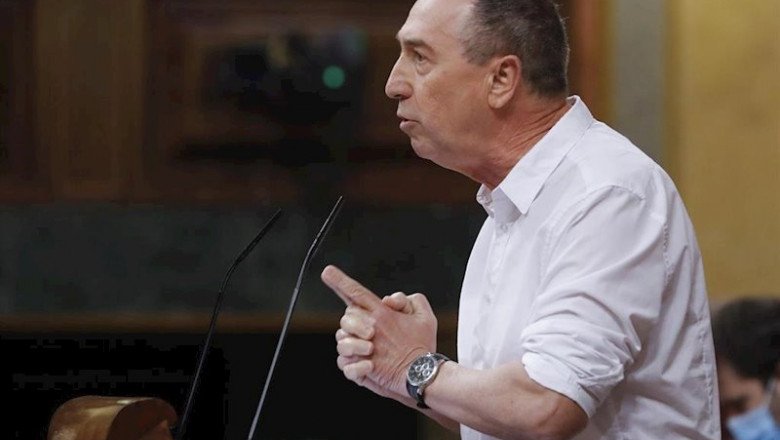 El diputado de Compromís Joan Baldoví, durante su intervención en el del pleno del Congreso | Pool ep el diputado de compromis joan baldovi durante su intervencion en el del pleno del congreso
