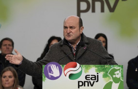 ep el presidente del pnv andoni ortuzar hablando durante un acto politico del eaj-pnv con motivo del