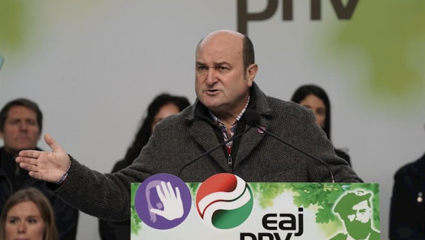 ep el presidente del pnv andoni ortuzar hablando durante un acto politico del eaj-pnv con motivo del