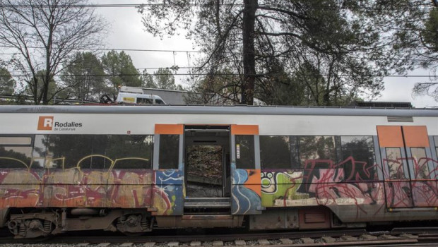 ep el tren accidentado a 21 de enero de 2026 en gelida barcelona catalunya espana