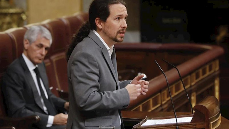 El vicepresidente segundo del Gobierno, Pablo Iglesias. | Pool ep el vicepresidente segundo del gobierno pablo iglesias durante su intervencion en el congreso