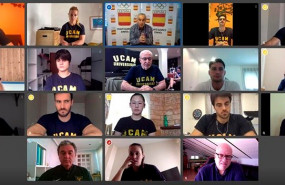 ep imagen de la videollamada del coe y la ucam con deportistas olimpicos
