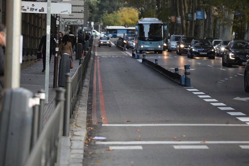 ep imagen de uno de los carriles que delimita madrid central