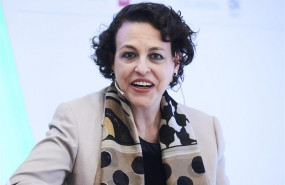 ep la ministra de trabajo en funciones magadalena valerio durante su intervencion en la inauguracion