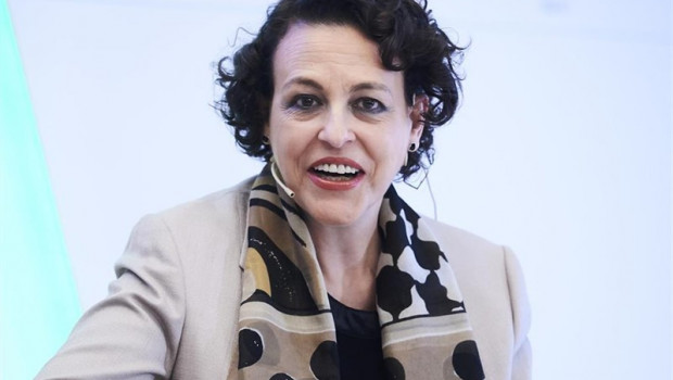 ep la ministra de trabajo en funciones magadalena valerio durante su intervencion en la inauguracion