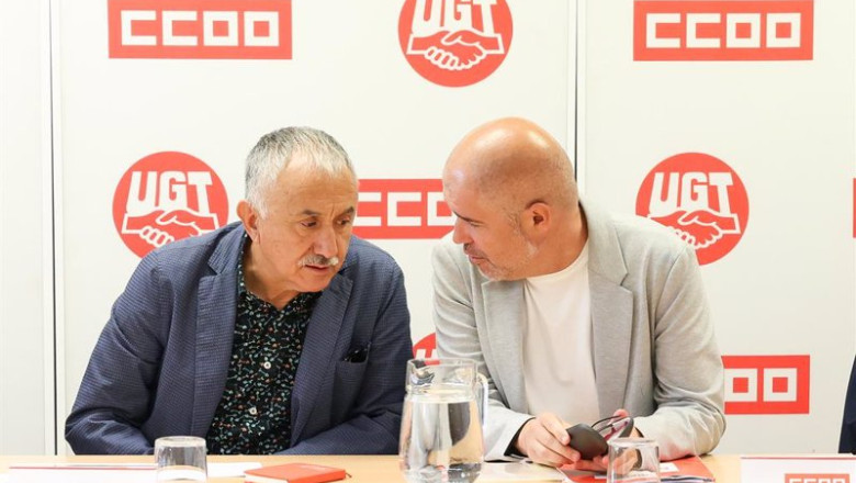 ep los secretarios generales de ccoo y ugt unai sordo dcha y pepe alvarez izda ep los secretarios generales de ccoo y ugt unai sordo dcha y pepe alvarez izda