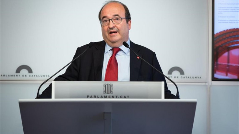 Miquel Iceta comparece en rueda de prensa en el Parlament de Cataluña tras ser propuesto como presidente del Senado | David Zorrakino - Europa Press ep miquel iceta compareceruedaprensaparlamentcatalunaser propuestopresidentesenado