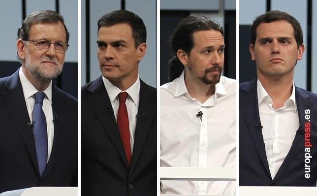 Montaje de los cuatro líderes políticos: Rajoy, Pedro Sánchez, Pablo Iglesias y | EUROPA PRESS ep montajelos cuatro lideres politicos rajoy pedro sanchez pablo iglesias y